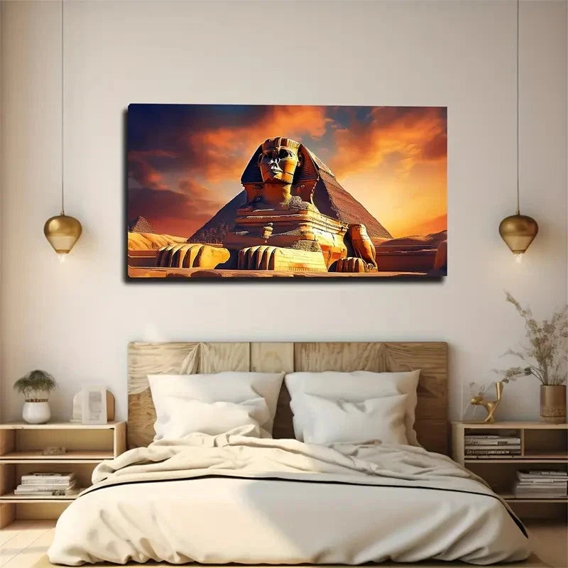 Egyptian Civilization Wall Art Canvas Office Home Room Framed 120x60cm