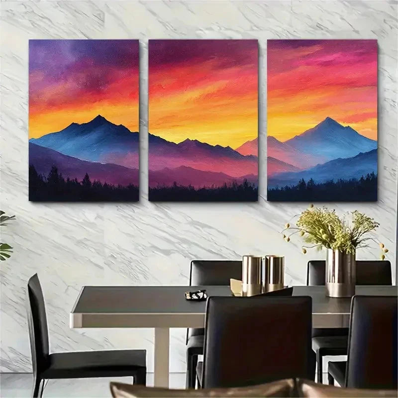 33pcs Sunrise With Colorful Sky Perfect Wall Art Set Canvas Framed 60x90cm - High Quality Print 100% Australian Made Wall Canvas Ready to Hang - Bella Home Decor