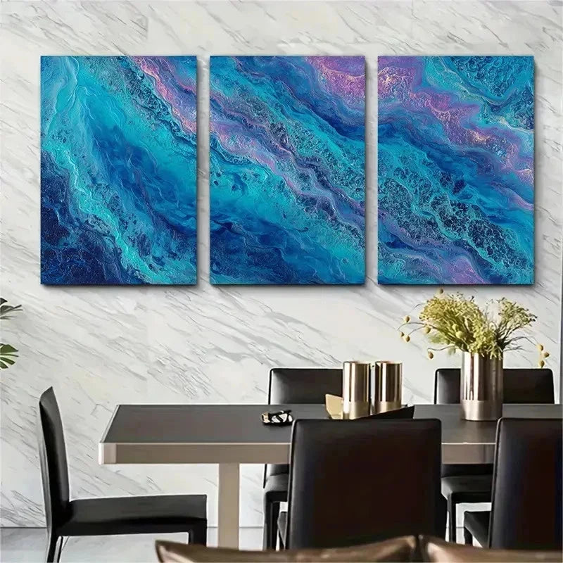 3pcs Ocean Masterpiece Collection Perfect Wall Art Set Canvas Framed 50x70cm - High Quality Print 100% Australian Made Wall Canvas Ready to Hang