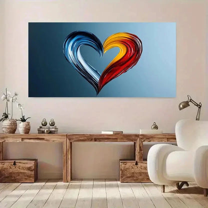Yellow Orange Swirls Realistic Wall Art Canvas Office Home Room Framed 120x60cm