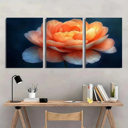 3pcs Vibrant Begonia Flower Prints Metal Print Ready to Hang Art - Bella Home Decor