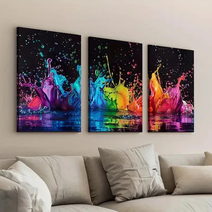 3pcs Fashion Abstract Color Art, Large Wall Art Set Canvas Unframed – High Quality Print 100% Australian Made Wall Canvas
