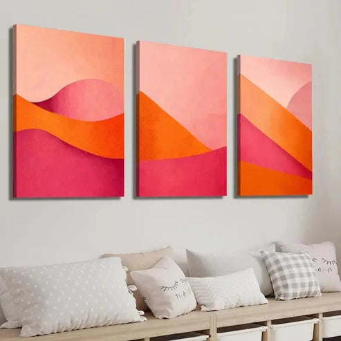 3pcs Trendy And Energetic Girly Décor Perfect Wall Art Canvas Unframed - High Quality Print 100% Australian Made Wall Canvas
