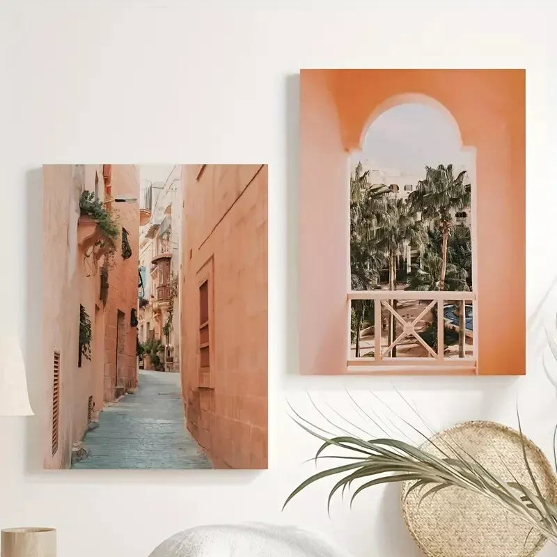 Moroccan Marrakech Travel Scenes - Framed 50x75cm - High Quality Print 100% Australian Made Wall Canvas Ready to Hang