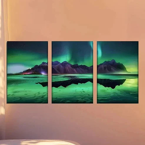 3pcs The Aurora Wall Art Canvas Unframed – High Quality Print 100% Australian Made Wall Canvas