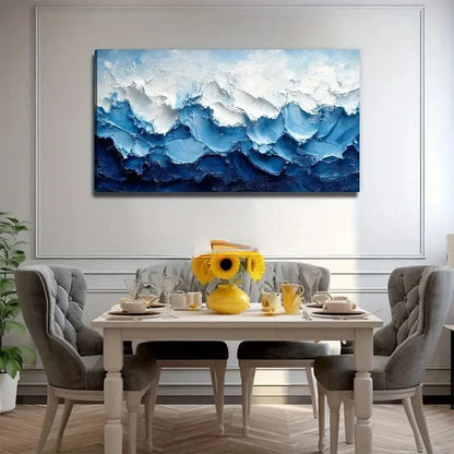 Acrylic Painting Ocean Wave Wall Art Canvas Office Home Room Framed 120x60cm