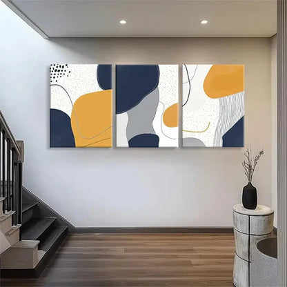 3pcs Geometric Shapes Wall Art Set Canvas Unframed - High Quality Print 100% Australian Made Wall Canvas - Bella Home Decor
