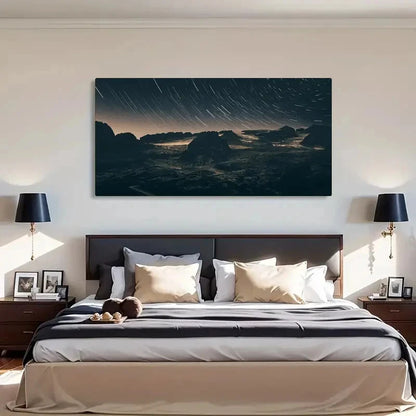 Classic Retro Contemporary Star Wall Art Canvas Office Home Room Framed 120x60cm