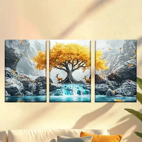 3pcs The Cover of the Album Tree Wall Art Canvas Unframed - High Quality Print 100% Australian Made Wall Canvas