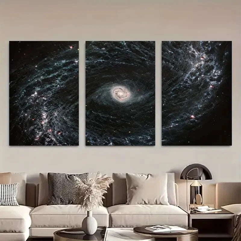 3pcs James Webb Space Telescope Metal Print Ready to Hang Art