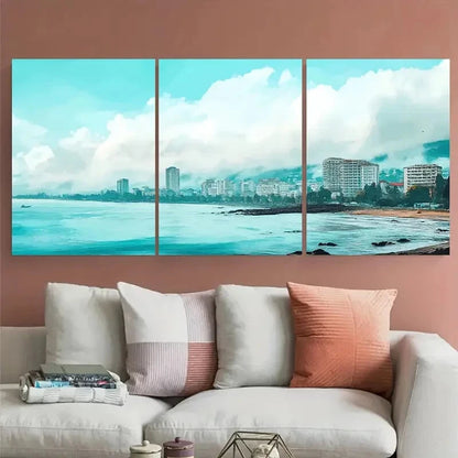 3pcs Vibrant Batumi Georgia Travel City Metal Print Ready to Hang Art - Bella Home Decor