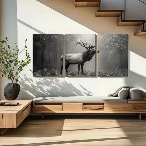 3pcs Misty Forest Scene Nature Splendor Wall Art Set Canvas Unframed - High Quality Print 100% Australian Made Wall