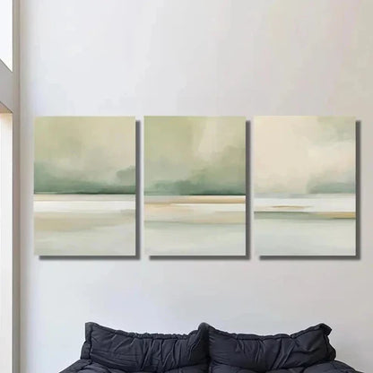 3pcs Modern Abstract Coastal Landscape Wall Art Set Canvas Unframed - High Quality Print 100% Australian Made Wall Canvas