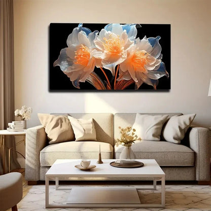 Ball Of Crystal Clear Flowers Wall Art Canvas Office Home Room Framed 120x60cm