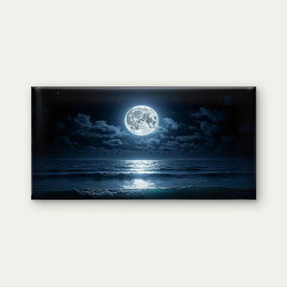 Midnight Ocean Horizon Wall Art Canvas Office Home Room Framed 120x60cm - Bella Home Decor