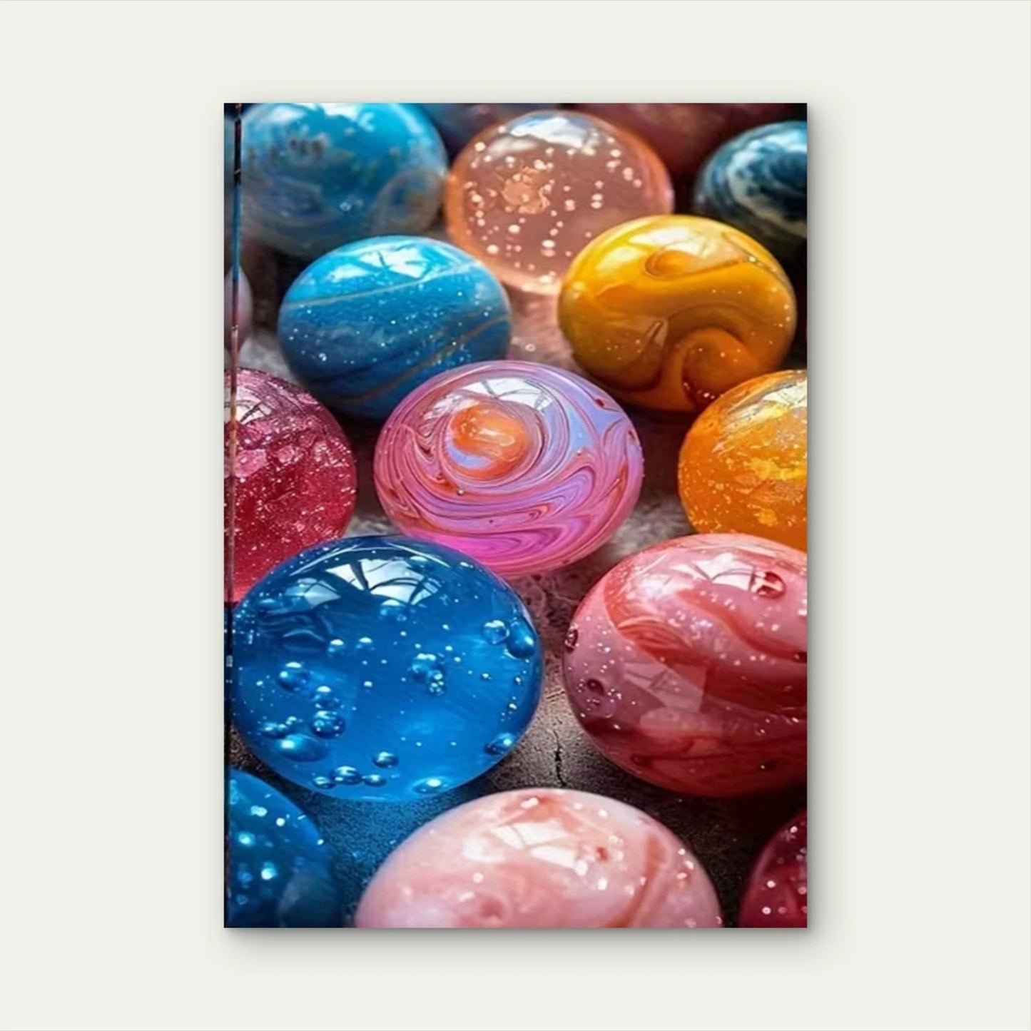 Marble Abstract Oil Painting 60x90cm Metal Print Ready to Hang