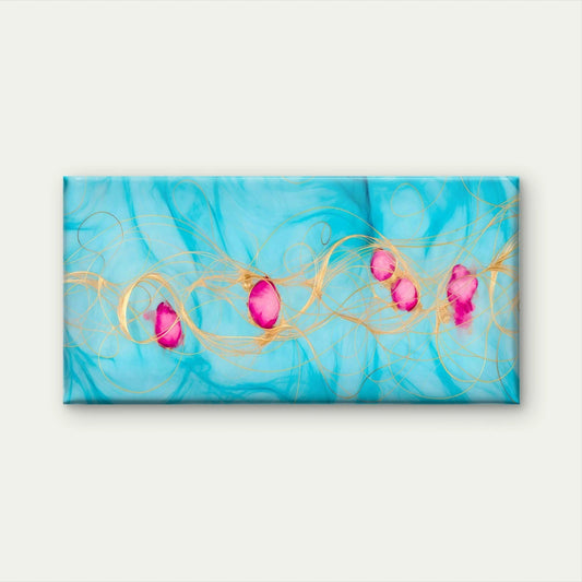 Alcohol Ink Watercolor Wall Art Canvas Office Home Room Framed 120x60cm