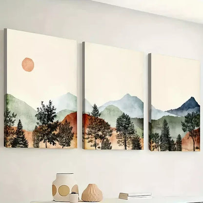 3pcs Leaf Pattern Painting Spring and Summer Wall Art Set Wall Art Canvas Unframed - High Quality Print 100% Australian Made Wall Canvas
