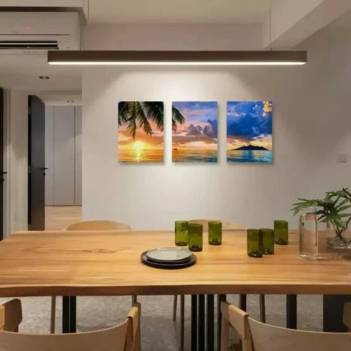 3pcs Palm Tree Beach Sunset Wall Art Canvas Unframed - High Quality Print 100% Australian Made Wall Canvas