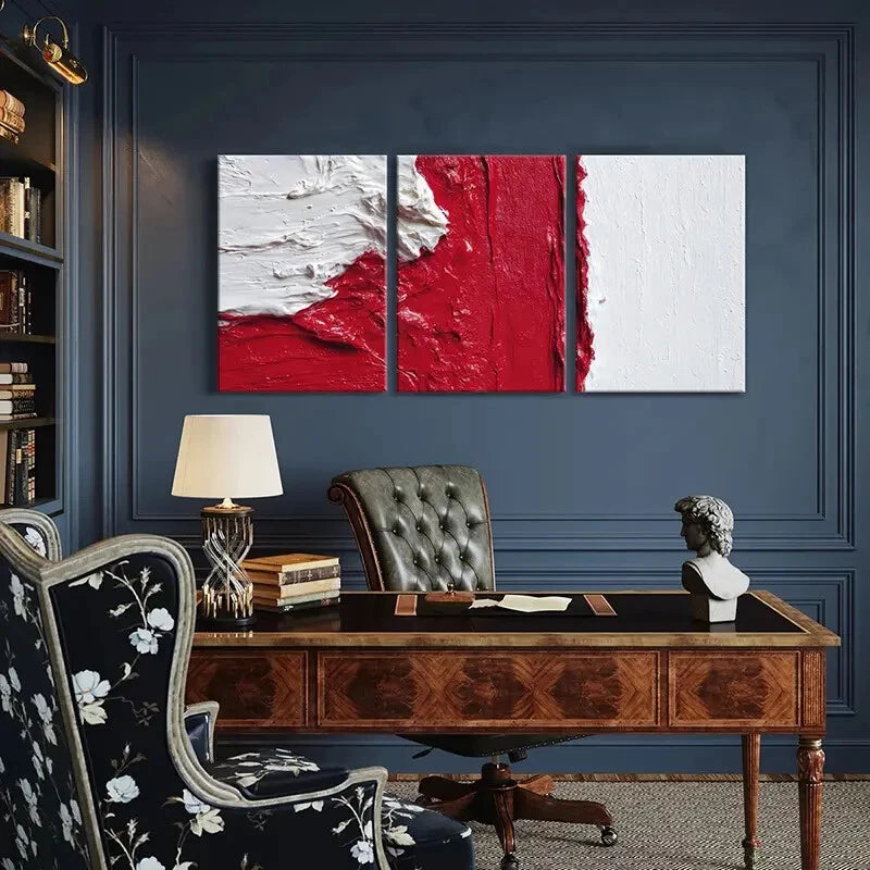 3pcs Abstract Art Contemporary Design Poster Metal Print Ready to Hang Art - Bella Home Decor