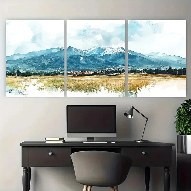 3pcs Castellon de la Plana Spain Travel Town View Metal Print Ready to Hang Art - Bella Home Decor