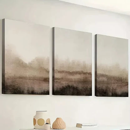 3pcs Retro Style Abstract Geometric Brownish Wall Art Set Wall Art Canvas Unframed - High Quality Print 100% Australian Made Wall Canvas