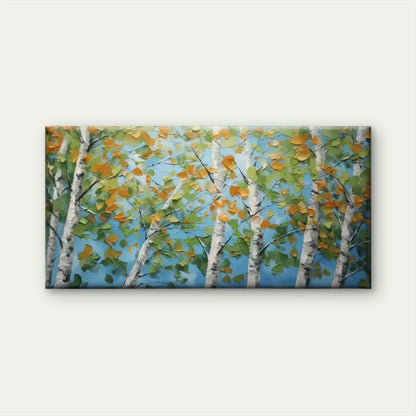 Abstract Tree Leave Birch Wall Art Canvas Office Home Room Framed 120x60cm