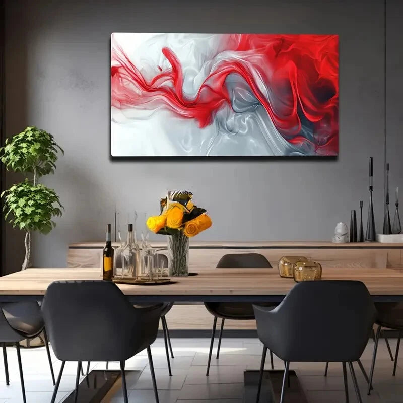 Colors Presented In Flowing Wall Art Canvas Office Home Room Framed 120x60cm - Bella Home Decor