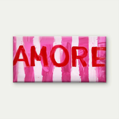 Minimalist Red Love Word Wall Art Canvas Office Home Room Framed 120x60cm