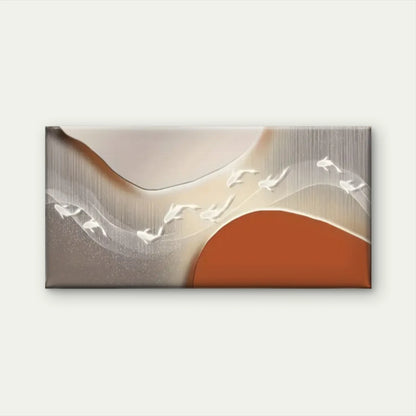 Abstract Brown White Perfect Wall Art Canvas Office Home Room Framed 120x60cm