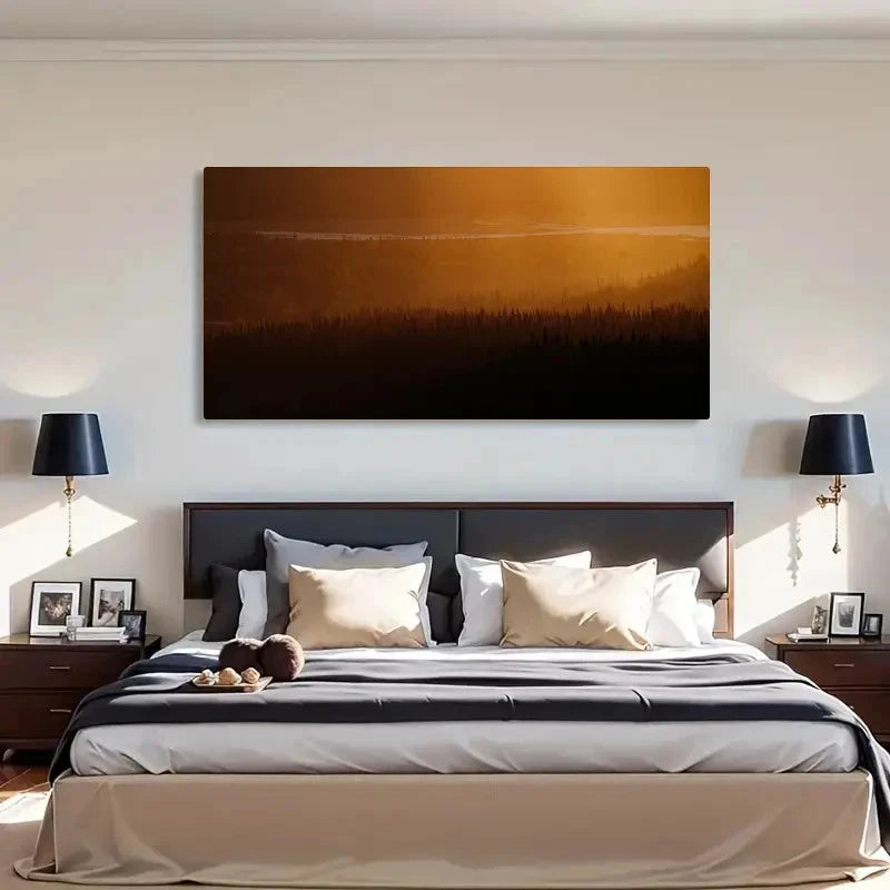 Descends The Last Frontier Wall Art Canvas Office Home Room Framed 120x60cm
