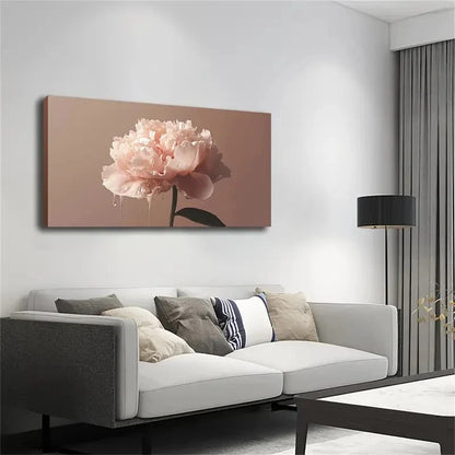 Pink & White Modern Wall Art canvas office home room framed 120x60cm - Bella Home Decor