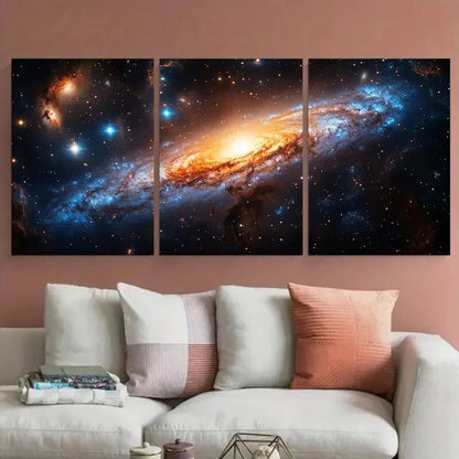 3pcs Mesmerizing Starburst for galaxy Messier Metal Print Ready to Hang Art - Bella Home Decor