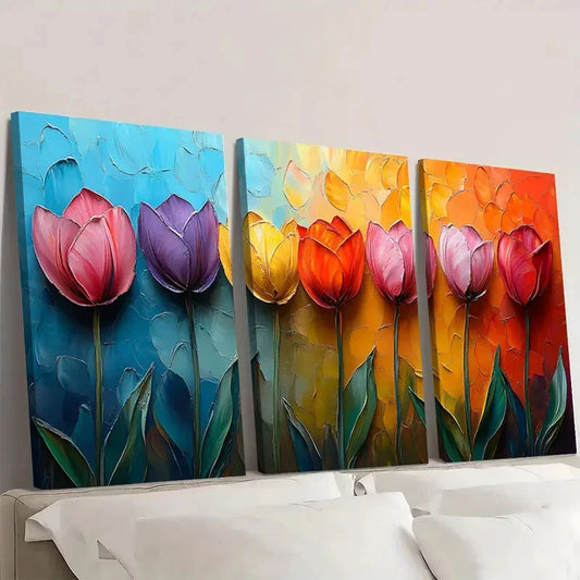 3pcs Spring Weddings & Modern Spaces TU Wall Art Set Canvas Framed 40x60cm - High Quality Print 100% Australian Made Wall Canvas Ready to Hang