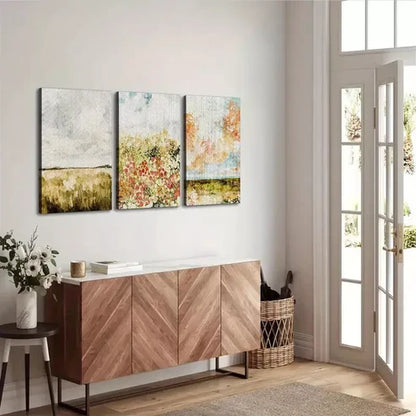 3pcs Vintage Meadow Painting Wall Art Canvas Unframed - High Quality Print 100% Australian Made Wall Canvas