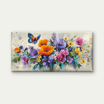 Watercolor Leaf & Botanical Wall Art Canvas Office Home Room Framed 120x60cm