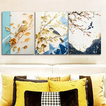 3pcs The Plum Chart (1) Wall Art Canvas Unframed - High Quality Print 100% Australian Made Wall CanvasC