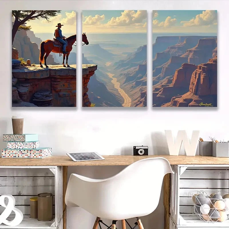 3pcs Mount Meharry Mountain in Australia    Wall Art Set Canvas Framed 50x70cm - High Quality Print 100% Australian Made Wall Canvas Ready to Hang
