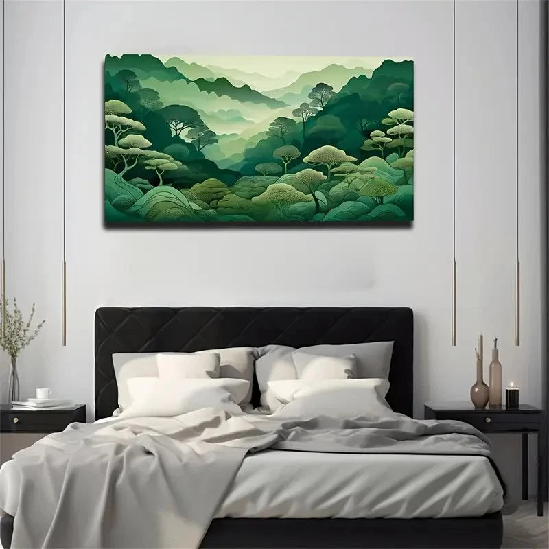 Majestic Woods Abstract Style Wall Art Canvas Office Home Room Framed 120x60cm