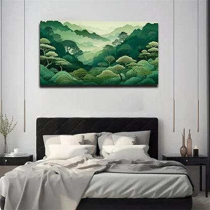 Majestic Woods Abstract Style Wall Art Canvas Office Home Room Framed 120x60cm