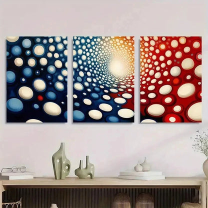 3pcs Dots By Yayoi Kazama Japanese Perfect Wall Art Set Canvas Framed 50x70cm - High Quality Print 100% Australian Made Wall Canvas Ready to Hang - Bella Home Decor