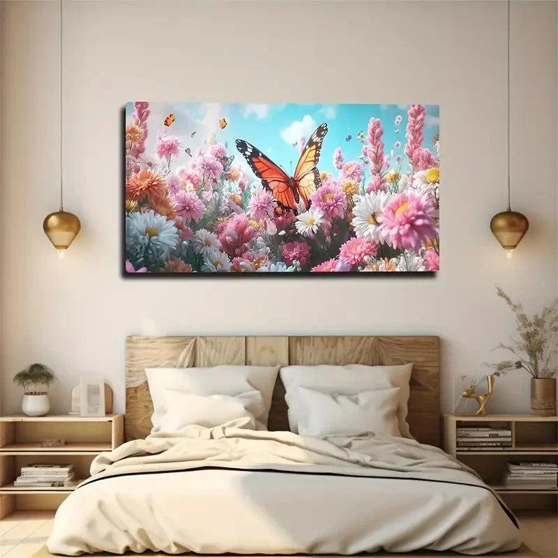 Modern Light Elegant Floating Wall Art canvas office home room framed 120x60cm - Bella Home Decor