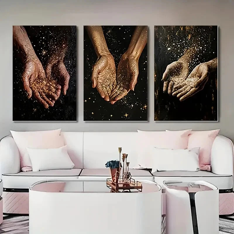 3pcs    Kitchen Dorm Corridor KDM  Wall Art Set Canvas Framed 50x70cm - High Quality Print 100% Australian Made Wall Canvas Ready to Hang - Bella Home Decor