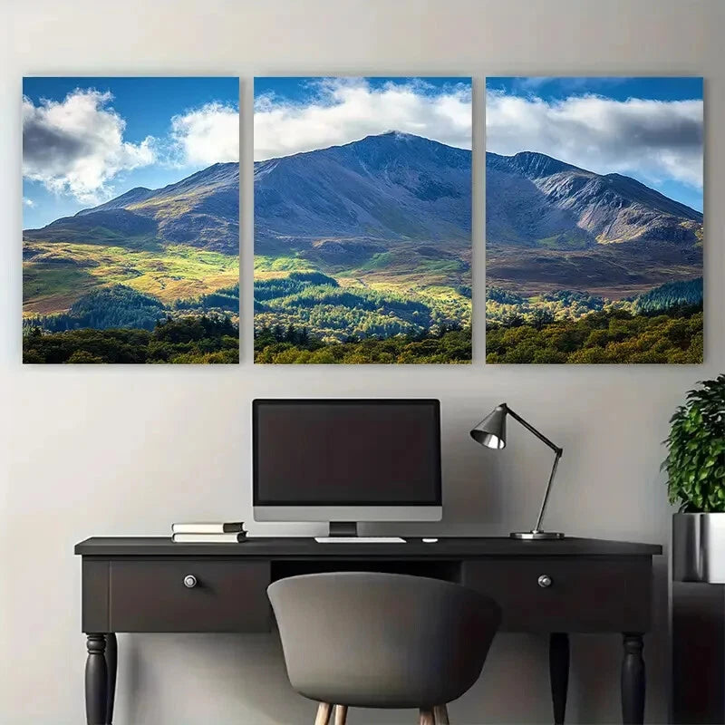 3pcs Whinlatter Forest Mountain Grisedale Metal Print Ready to Hang Art