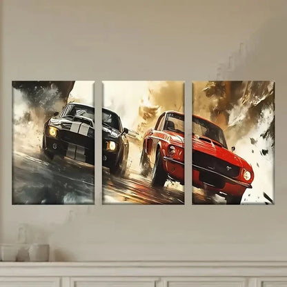 3pcs Need for Speed 2, Artists Wall Art Set Canvas Framed 60x90cm - High Quality Print 100% Australian Made Wall Canvas Ready to Hang