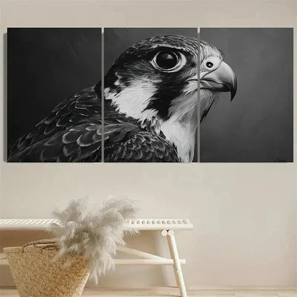 3pcs Bird Falcon, on Canvas, Thick Layers Wall Art Canvas Unframed - High Quality Print 100% Australian Made Wall Canvas - Bella Home Decor