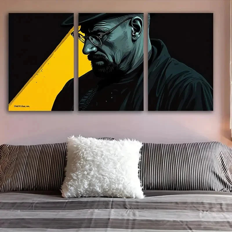 3pcs Dressed In Posters Of Men Wall Art Set Canvas Framed 50x70cm - High Quality Print 100% Australian Made Wall Canvas Ready to Hang - Bella Home Decor