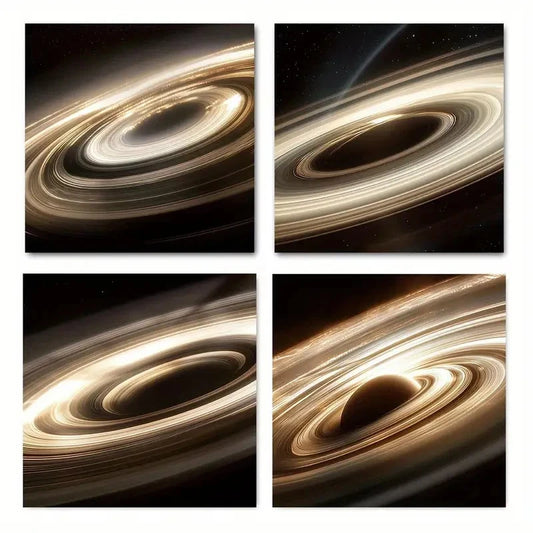 4pcs Hyperspace earthWall Art Canvas Framed