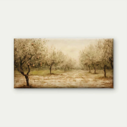 Vintage Peach Orchard Landscape Wall Art Canvas Office Home Room Framed 120x60cm