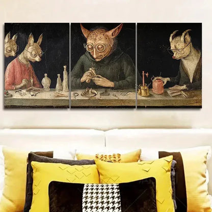 3pcs Classic Modern In the Creative Studio Wall Art Set Canvas Unframed - High Quality Print 100% Australian Made Wall Canvas - Bella Home Decor